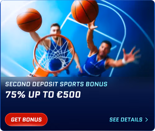 Third Deposit Sports Bonus 75% up to €250